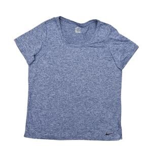 Nike Women's 2XL Blue Polyester T-Shirt - Dri Fit Round Neck